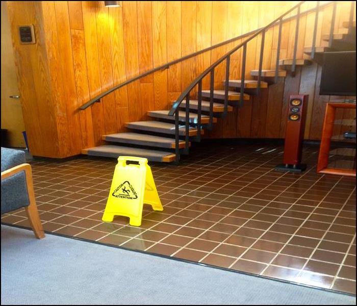 Cleanup and Dry-out of Commercial Office Floors after Heavy Rains Cause Roof Leaks, Wayne, NJ