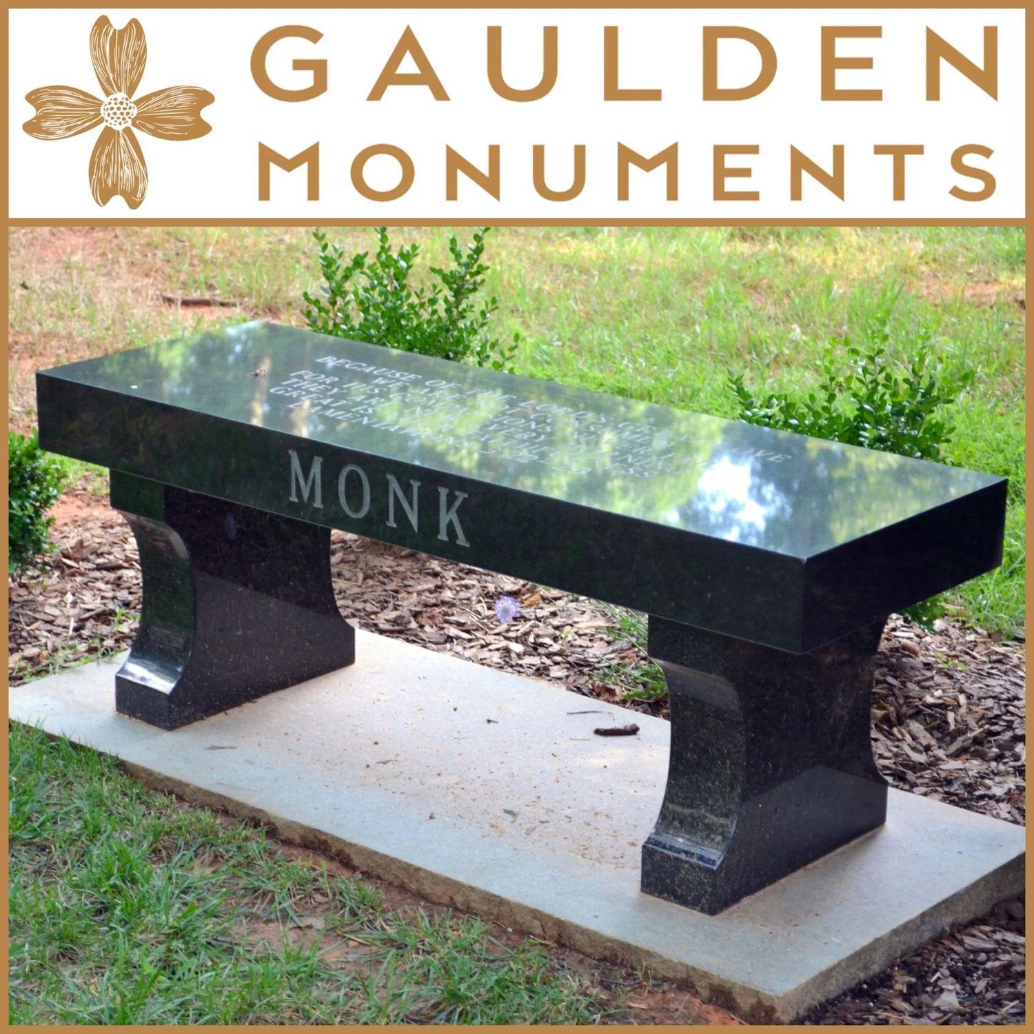 Memorial benches made by Gaulden Monuments