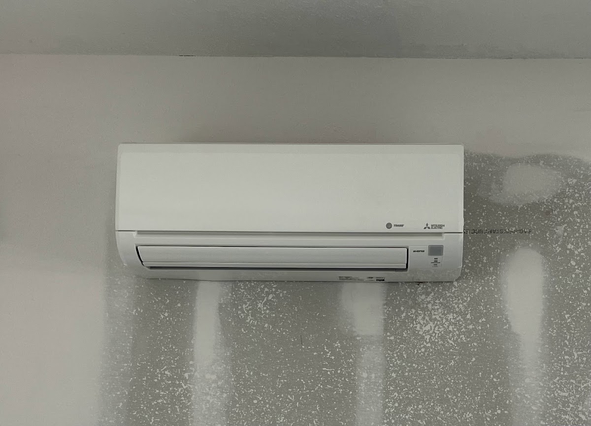 Wall-mounted ductless mini-split indoor unit installed to deliver quiet, efficient cooling for a targeted indoor space.