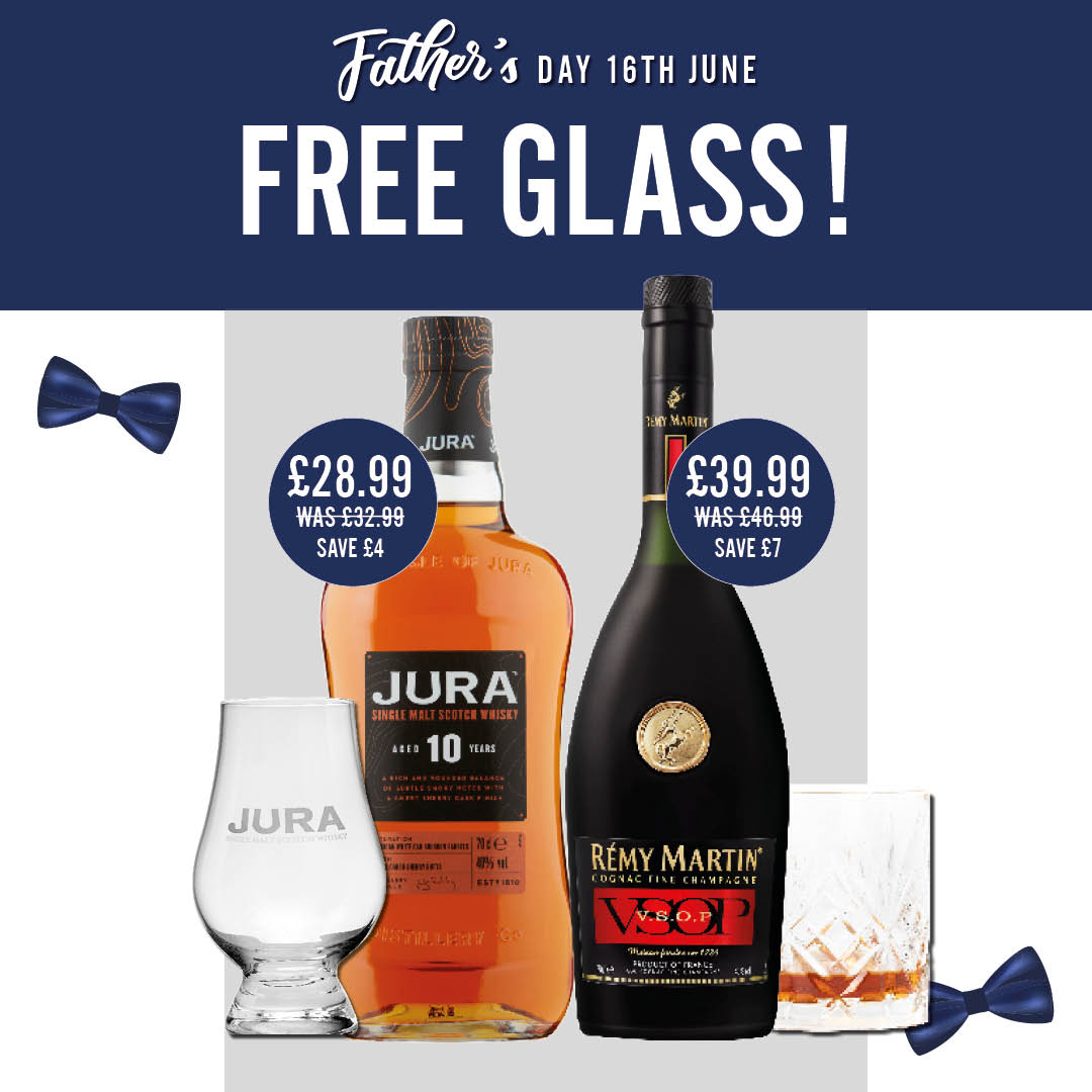 Free Glass with Jura aged 10 years and remy martin Wine Rack London 020 7226 2285