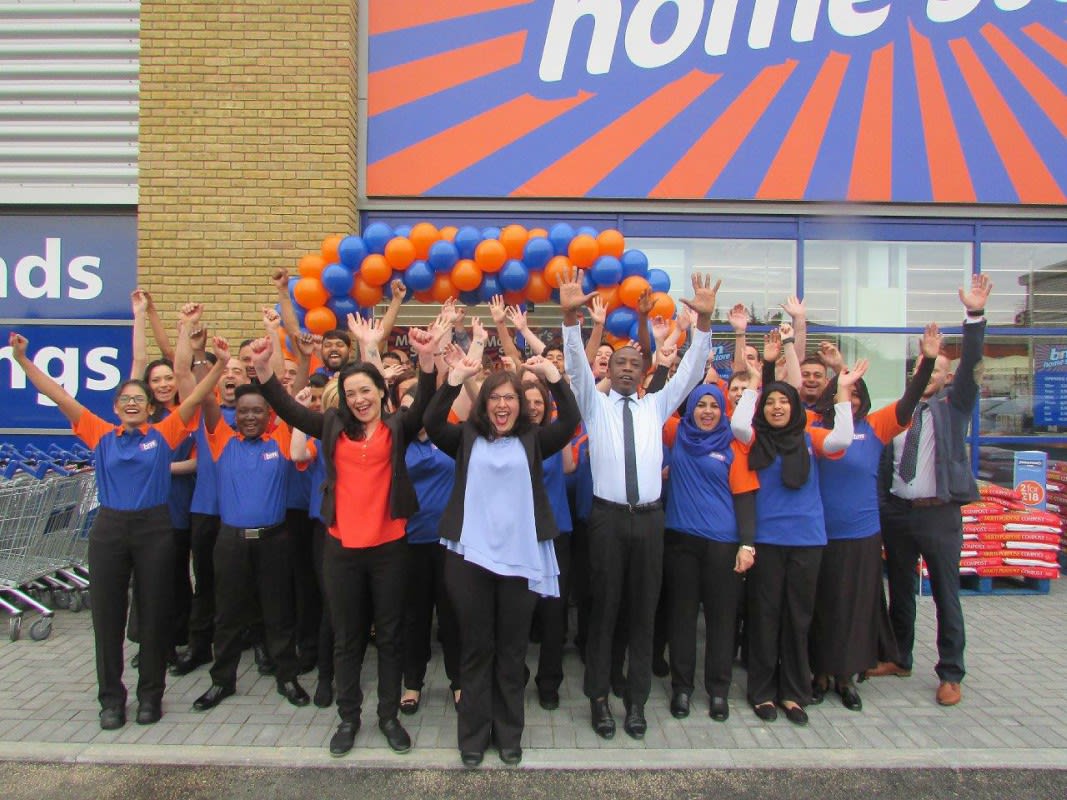 B&M Slough's store team were delighted to open their doors.