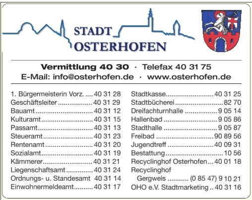 Stadt Osterhofen, Stadtplatz 13 in Osterhofen