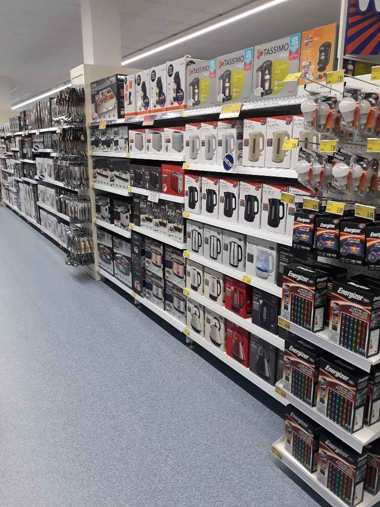 B&M's brand new store in Dover stocks a great range of electrical items for the home, including TVs, Bluetooth speakers, toasters, irons and much more.