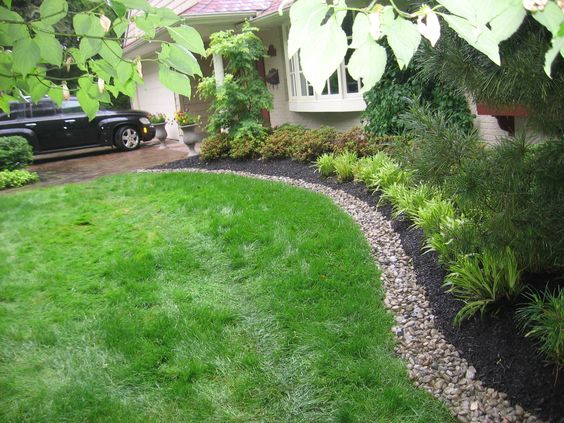 Grass Seed, Rocks and Mulch