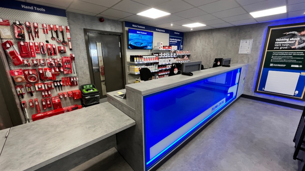Inside Plumb Centre in Swansea