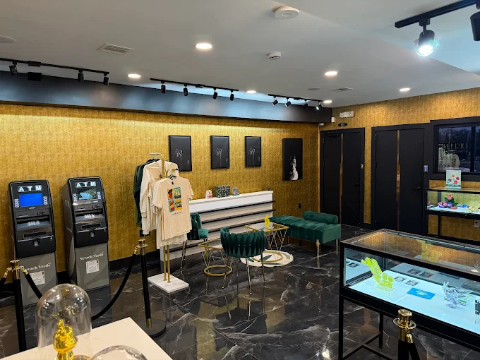 Explore the serene interior of Nevaeh Verde cannabis dispensary, where modern design meets high-quality cannabis products. With a focus on relaxation, clarity, and wellness, our space offers an elevated cannabis experience.