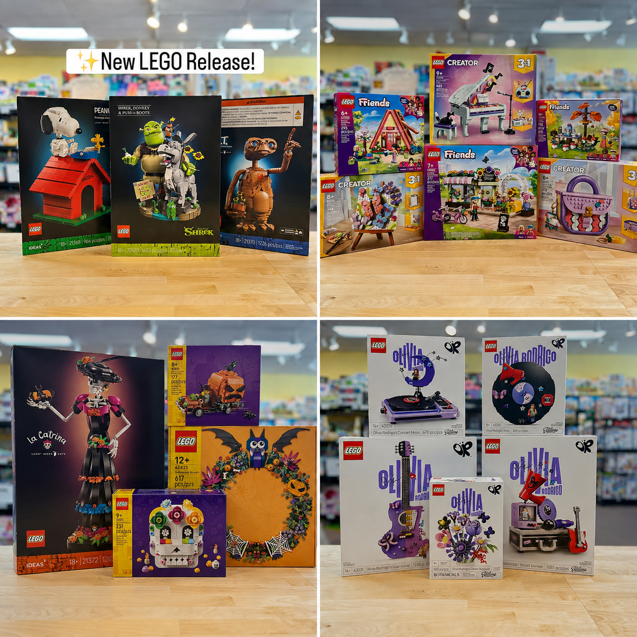 Explore the newest LEGO releases at Monkey Fish Toys, featuring exciting sets inspired by Snoopy, Sh 