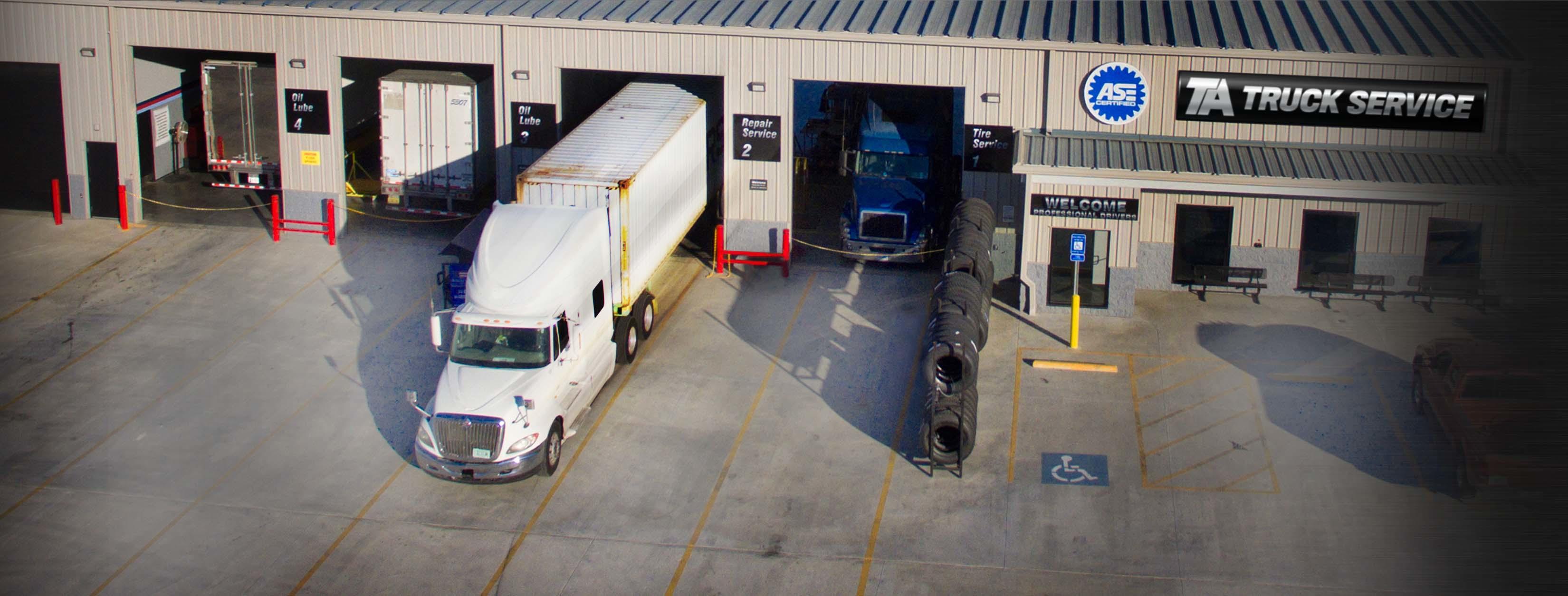 MORE: Bays. MORE: Expertise. MORE: Solutions. at TA Truck Service facilities. TA Truck Service Denton (940)383-1455