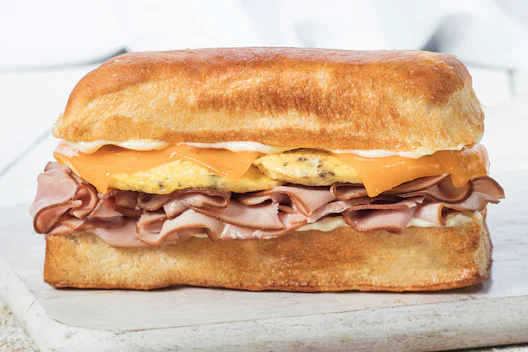 Ham, Egg & Cheddar - Breakfast - Hot Sandwiches