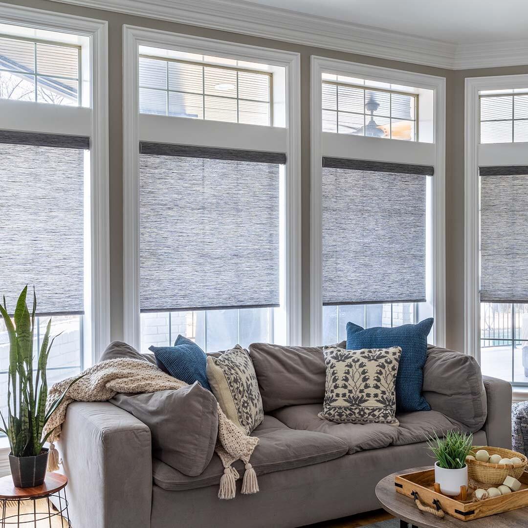 Roller Shades provide filter light and style. Budget Blinds of Chilliwack, Hope and Harrison Chilliwack (604)824-0375