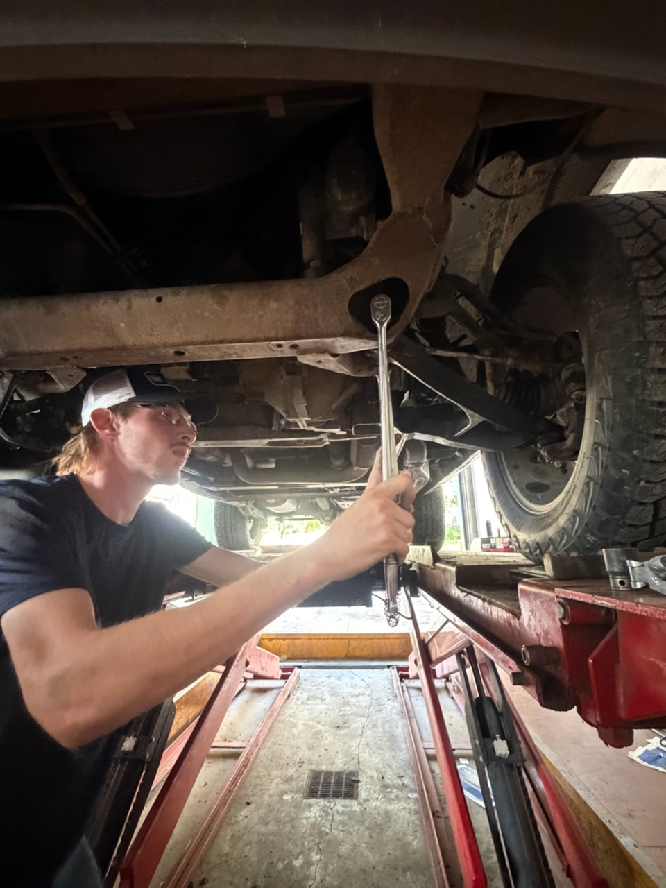 Automotive repair at Walker Tire Point S on South 48th Street in Lincoln