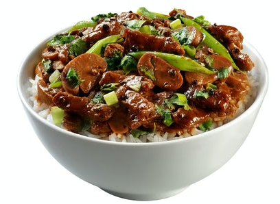 Black Pepper Beef and Mushroom Meal