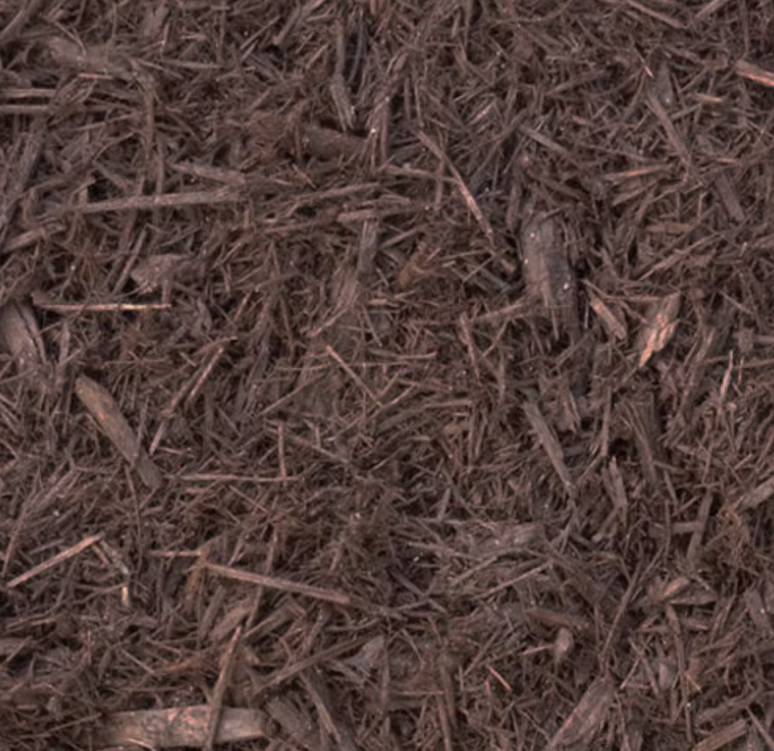 Dyed Walnut Hardwood Mulch Bulk (per cu. yd.)
Durable hardwood composition for long-lasting coverage.
Non-toxic, environmentally safe dye formulation. Retains soil moisture and helps regulate temperature. Description
Slowly decomposes to enrich soil with organic matter
Ideal for residential and commercial landscaping.
Coarse texture prevents soil erosion.
Easy to spread and maintain.
Rich chocolate brown color for consistent aesthetic appeal.