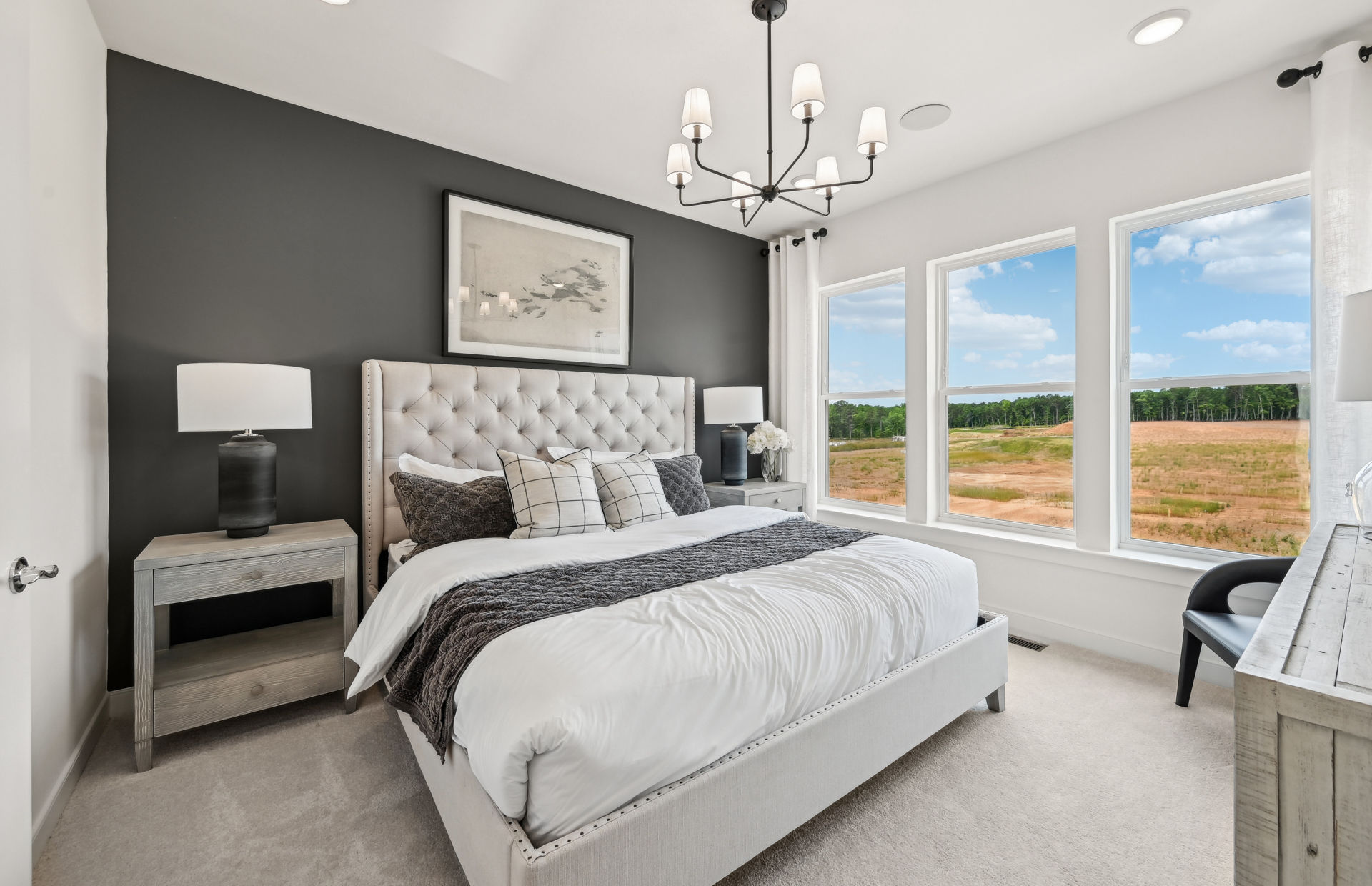 Spacious, bright Owner's Suite at Tillett's View new home construction community in Ashburn, VA