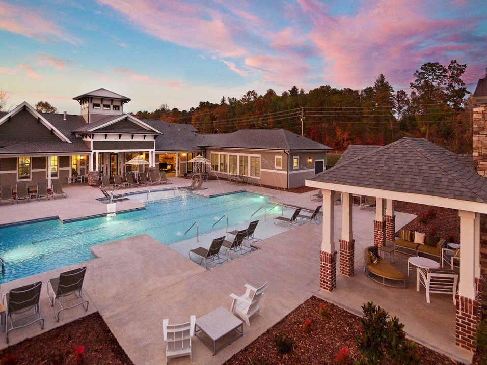 Aerial View Of Pool at Ansley at Roberts Lake