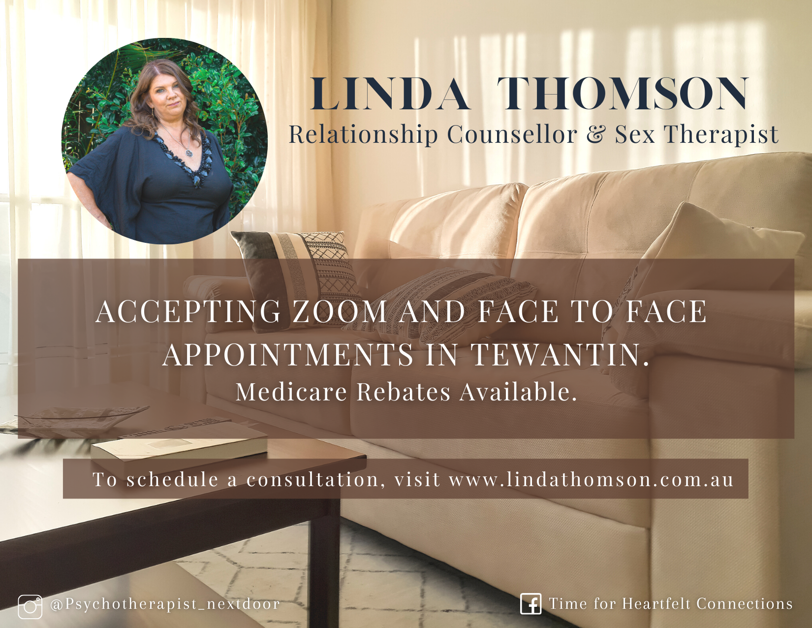 Images Linda Thomson, MsCous, MsSW| Marriage,& Relationship&Couples TherapistNoosa