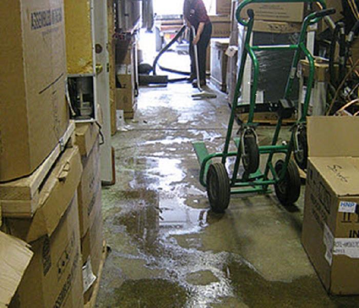 Flooding in a warehouse