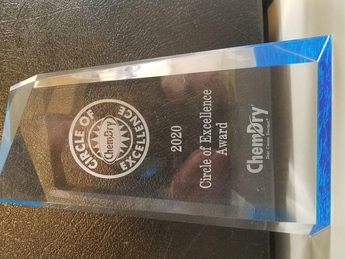 Circle of Excellence Award 2020 Chem-Dry Carpet Cleaning