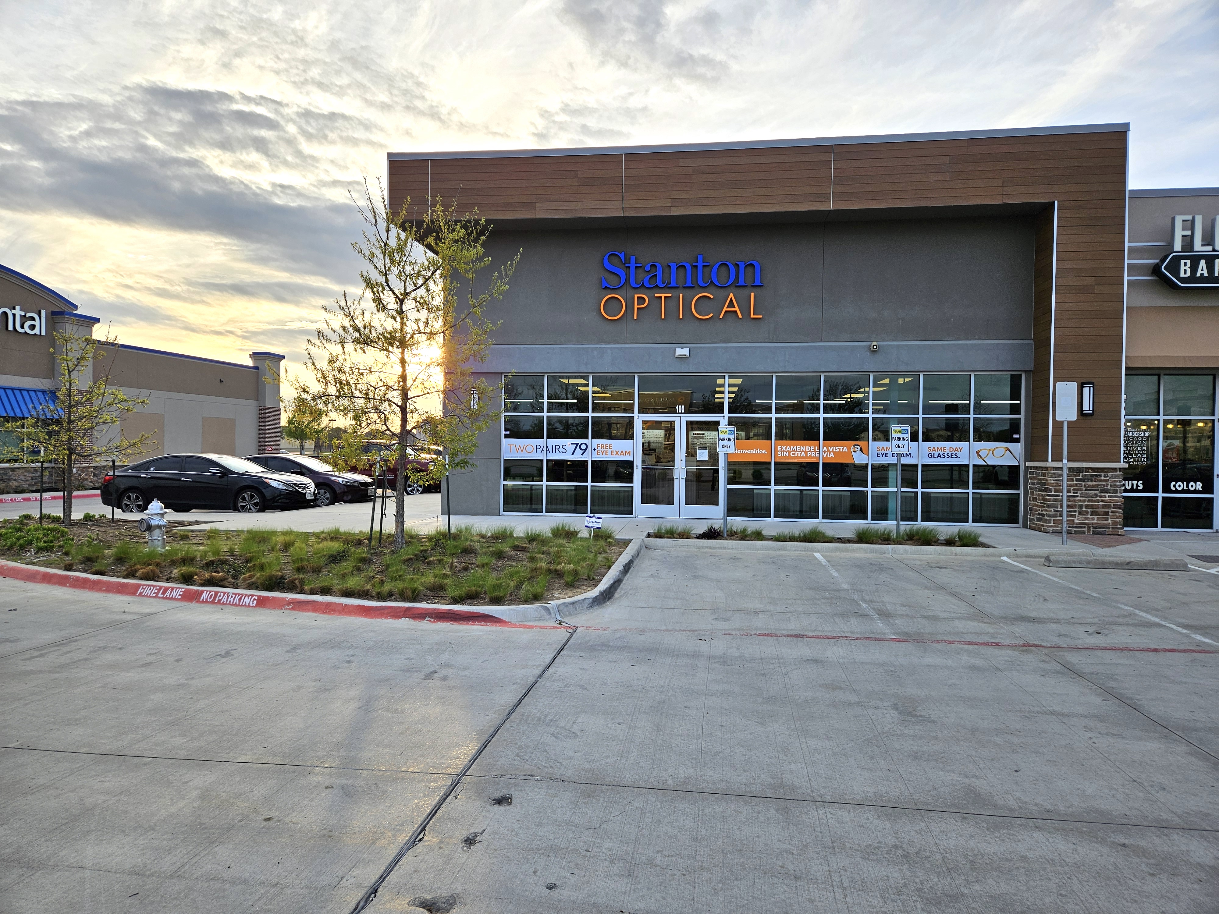 Storefront at Stanton Optical Store Euless TX 76039