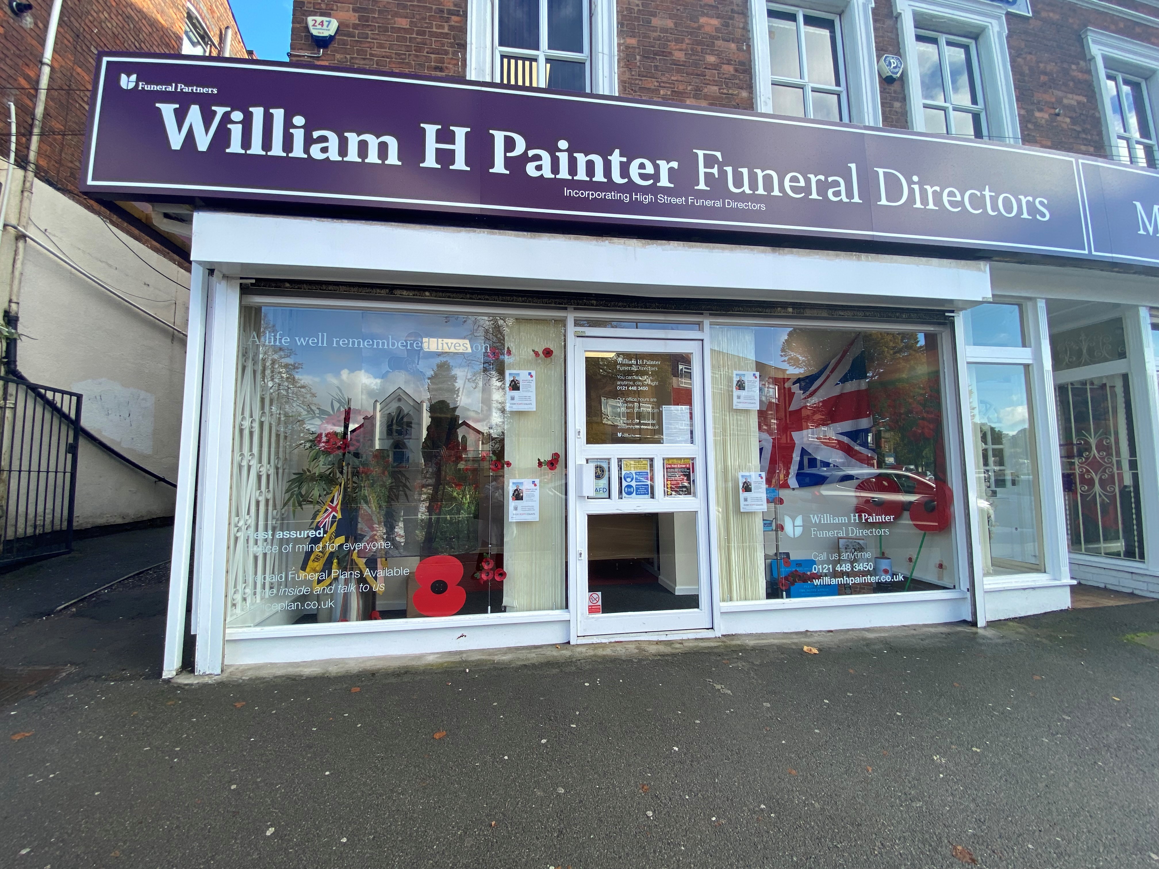 William H Painter Funeral Directors and Memorial Masonry Specialist Birmingham 01215 166287