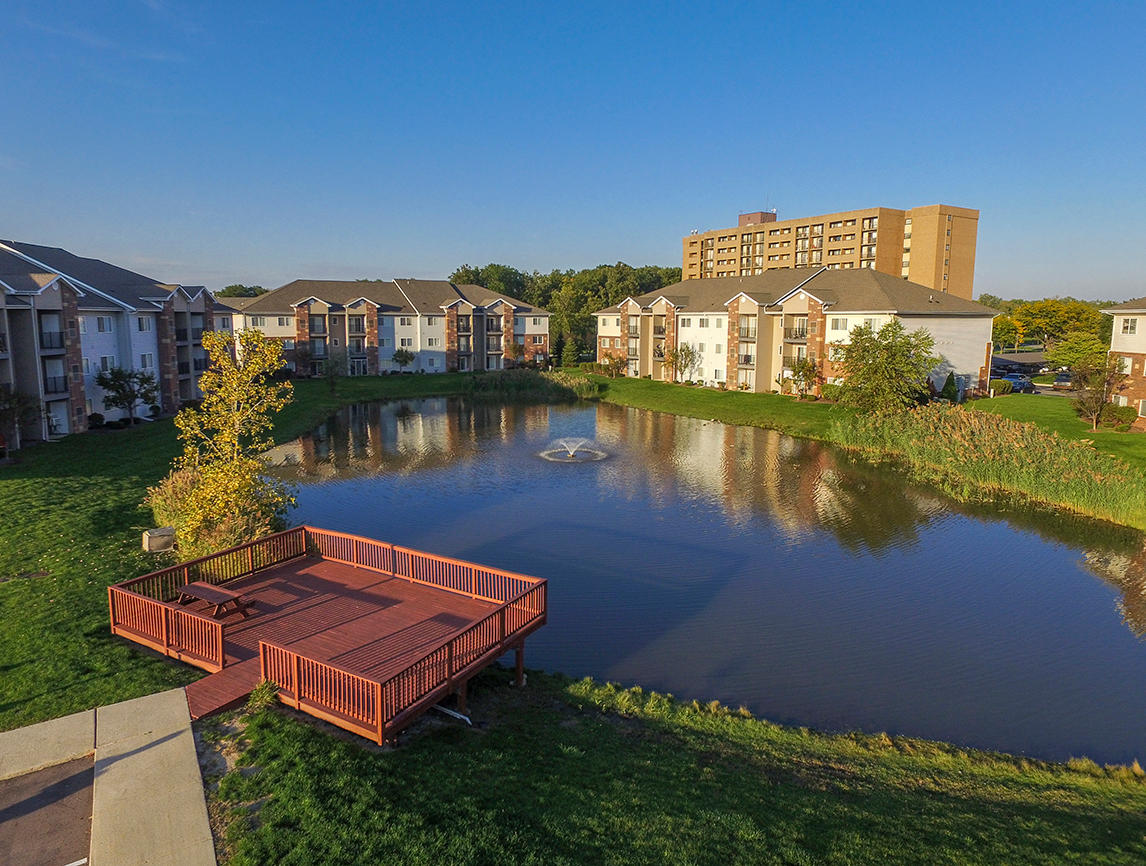 Deck Overlooking The Tranquil Pond & Fountain