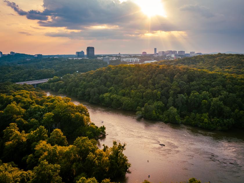 Take in the views of the nearby Chattahoochee River