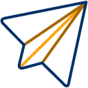Paper airplane icon.