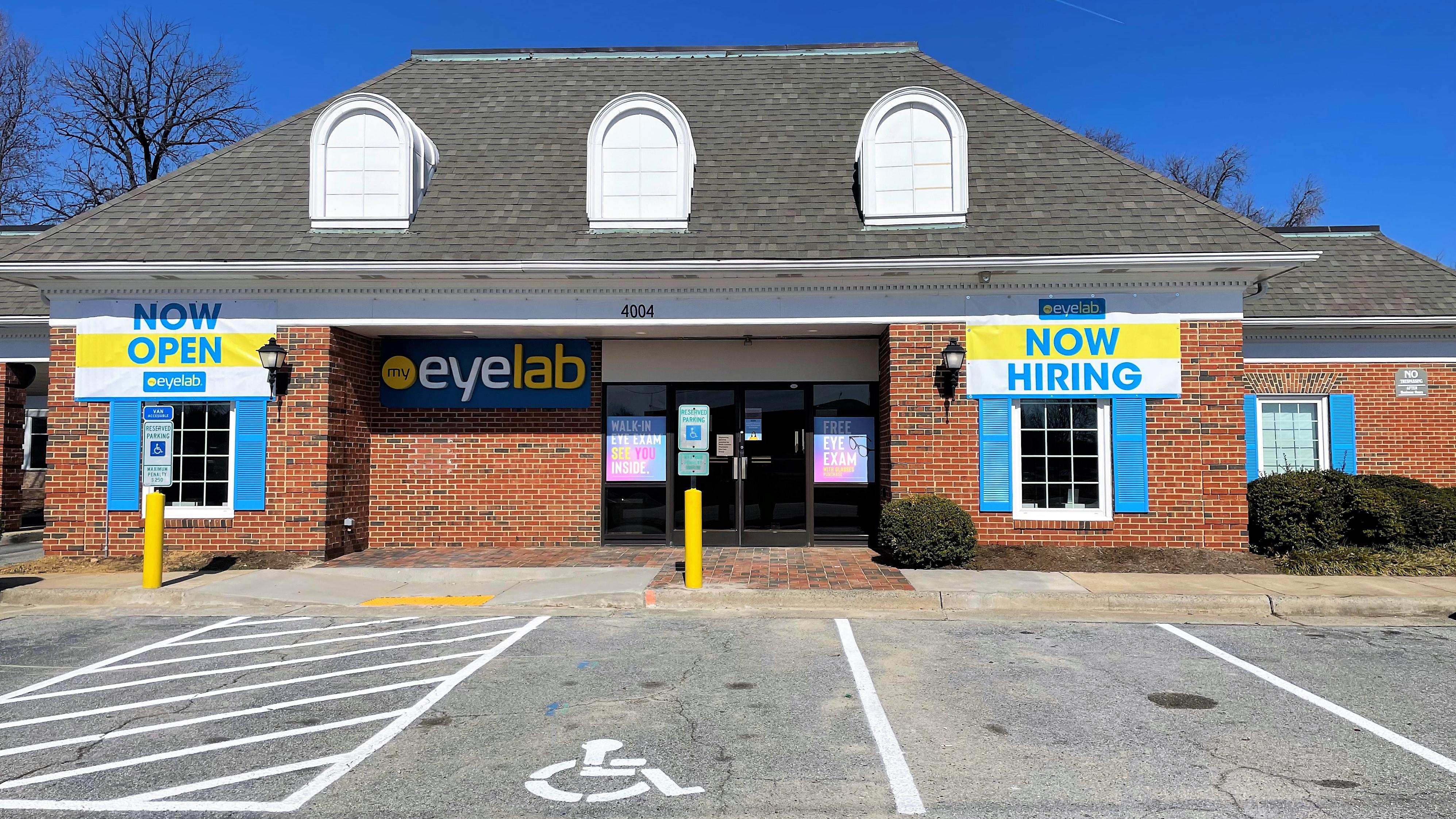 Storefront at My Eyelab optical store in Greensboro, NC 27407