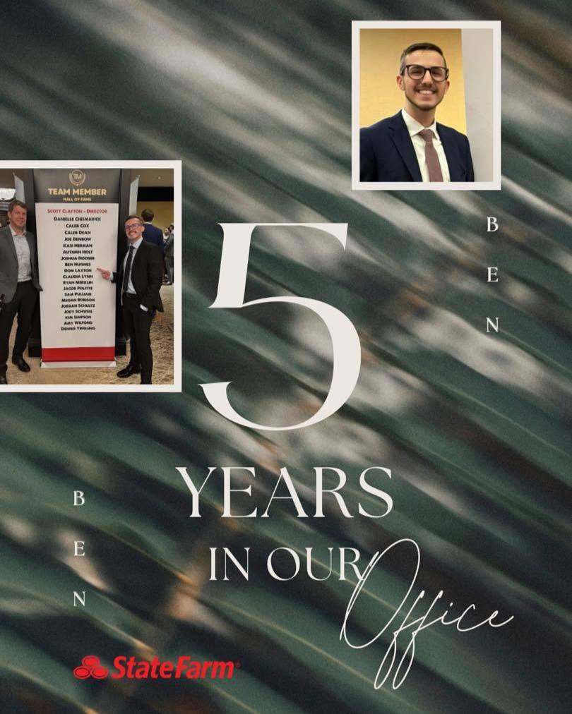 Happy 5-year work anniversary Ben! Thank you for five years of hard work, dedication, and providing excellent service to our community. We are so glad to have you on our team!