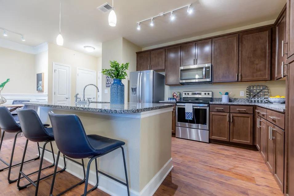 Fully Equipped Kitchen at The Residences at Bluhawk Apartments, Overland Park