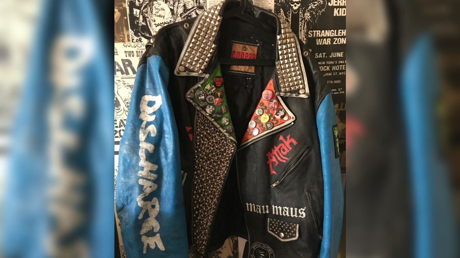Punk artifact collection displaying rare subculture relics, alternative fashion history, and underground scene preservation.