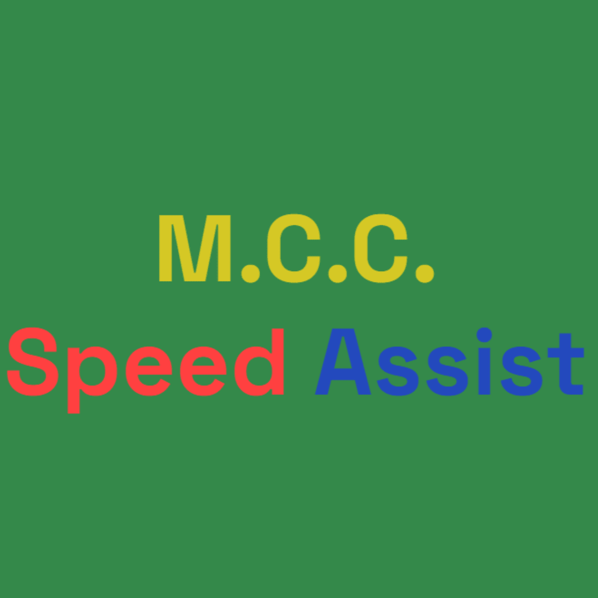 LOGO M.C.C. Speed Assist Romford 07460 187931