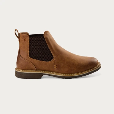 Brown suede slip on boot