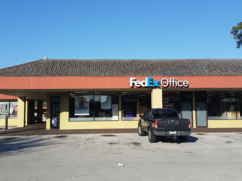 Exterior photo of FedEx Office location at 4525 S Florida Ave\t Print quickly and easily in the self-service area at the FedEx Office location 4525 S Florida Ave from email, USB, or the cloud\t FedEx Office Print & Go near 4525 S Florida Ave\t Shipping boxes and packing services available at FedEx Office 4525 S Florida Ave\t Get banners, signs, posters and prints at FedEx Office 4525 S Florida Ave\t Full service printing and packing at FedEx Office 4525 S Florida Ave\t Drop off FedEx packages near 4525 S Florida Ave\t FedEx shipping near 4525 S Florida Ave