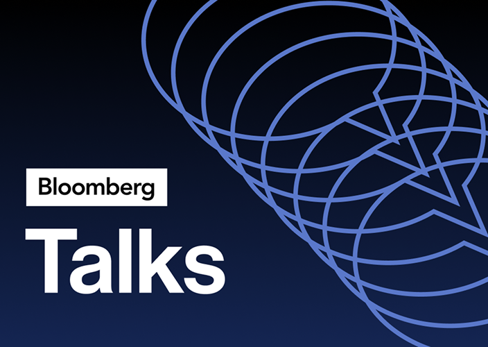 Bloomberg Talks podcast logo with a series of speech bubbles overlapping.