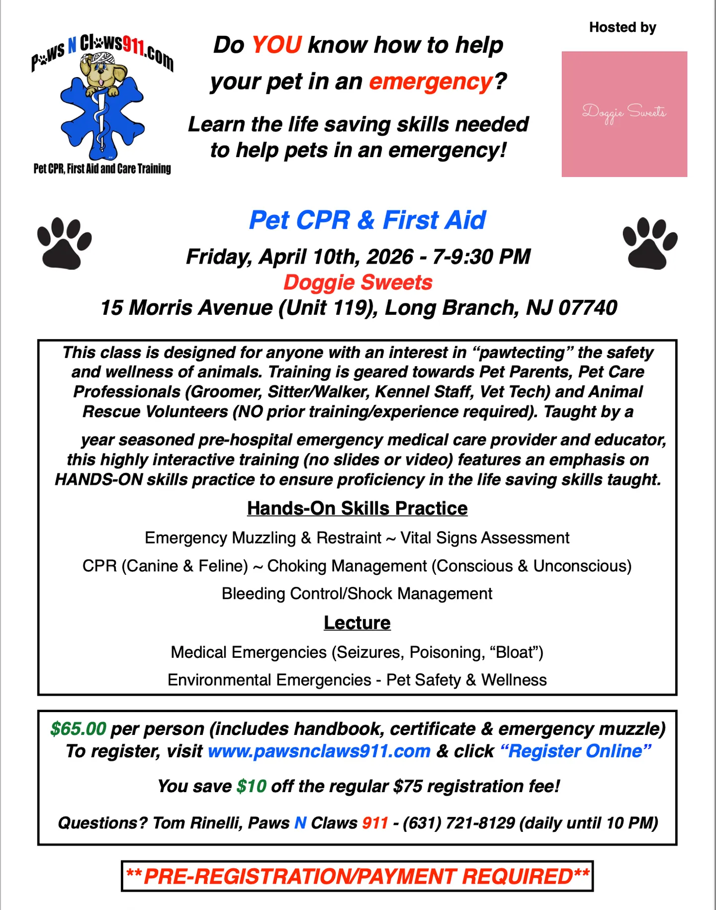 Image of Local Pet Event CAFE EVENT: Pet CPR & FIRST AID Nearby