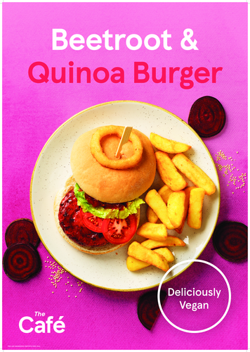 Beetroot & Quinoa Burger Tesco Cafe Hatfield 03456 779344