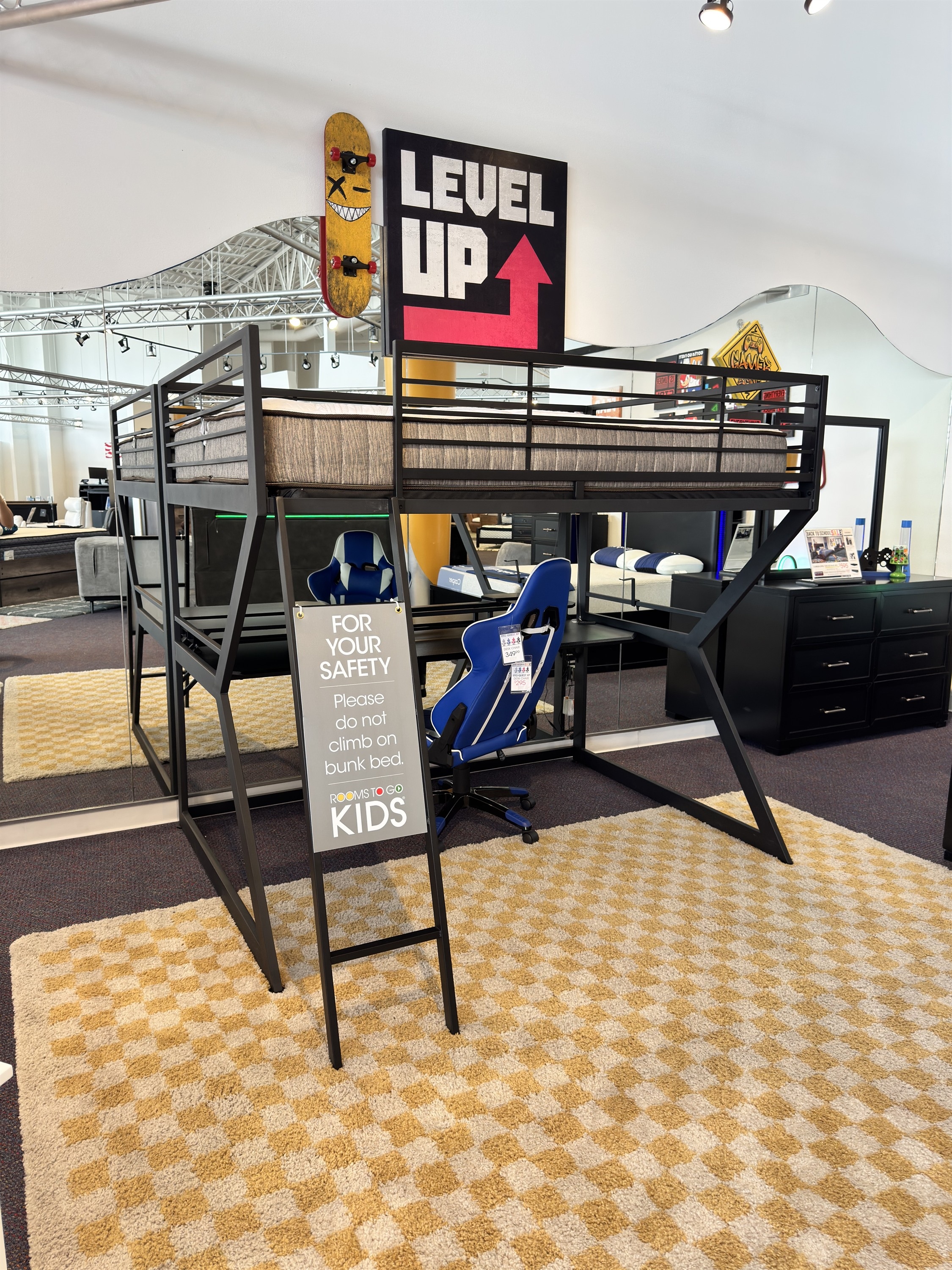Check out this sturdy black metal twin bunk bed, a space-saving pick from Rooms To Go Kids for 2026.