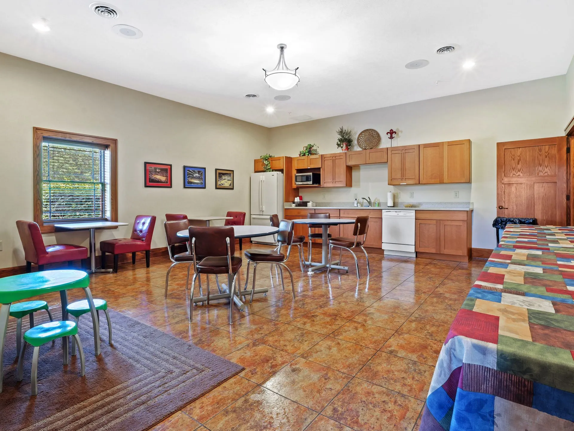 Reception kitchen at Randall & Roberts Funeral Home on Westfield Road in Noblesville, Indiana