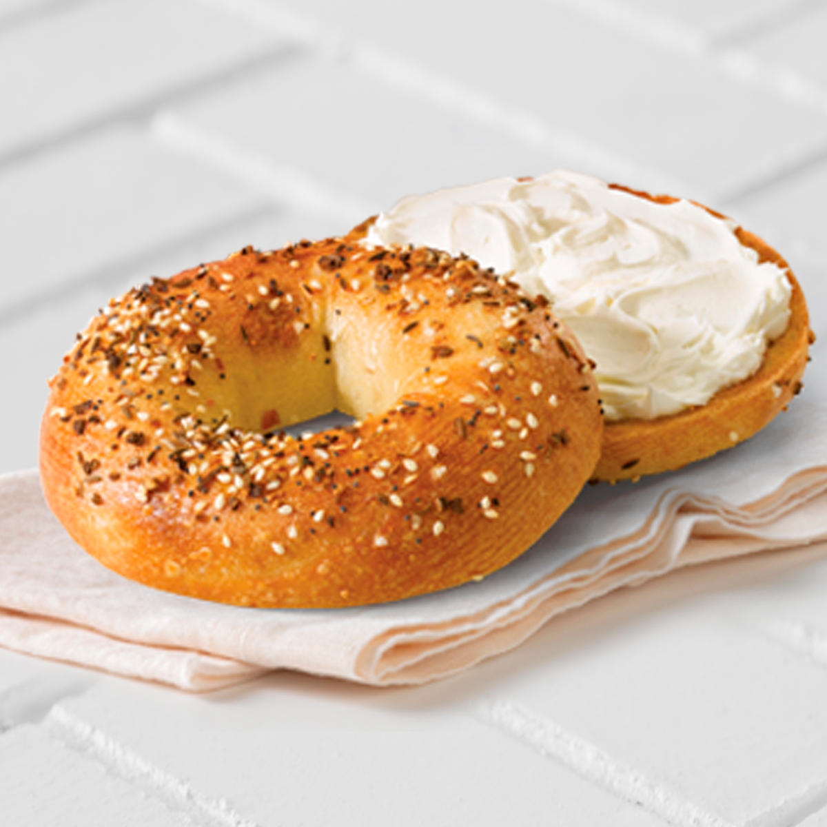 Manhattan Bagel with Cream Cheese Manhattan Bagel Chesterbrook (610)251-0600