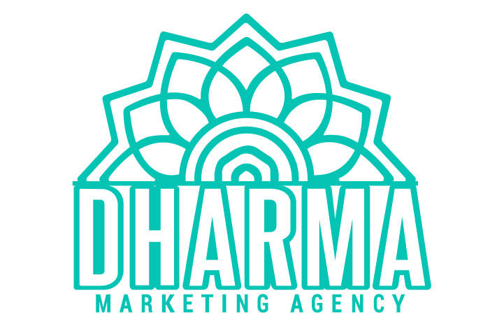 The Dharma Digital Marketing Agency logo in Miami, Florida features a stunning blue-green color scheme that exudes professionalism, sophistication, and creativity. The agency's name is prominently displayed in the logo, using clean and modern typography that conveys a sense of authority and trustworthiness.