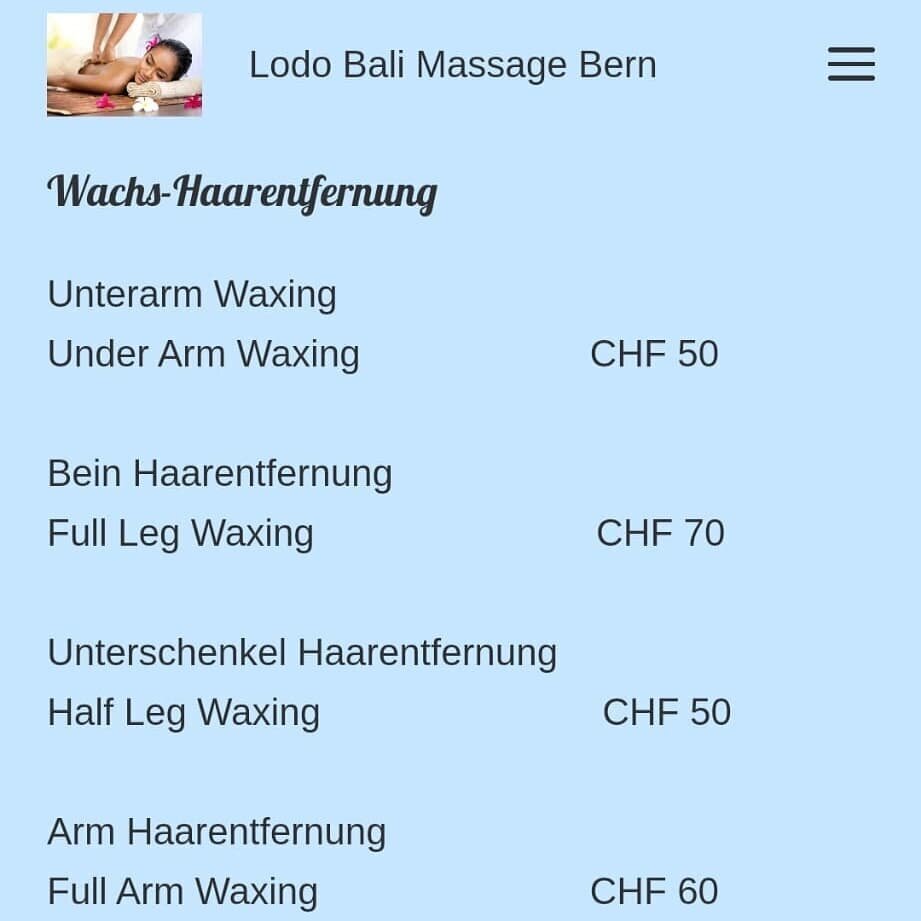 Bilder Bali Massage Bern