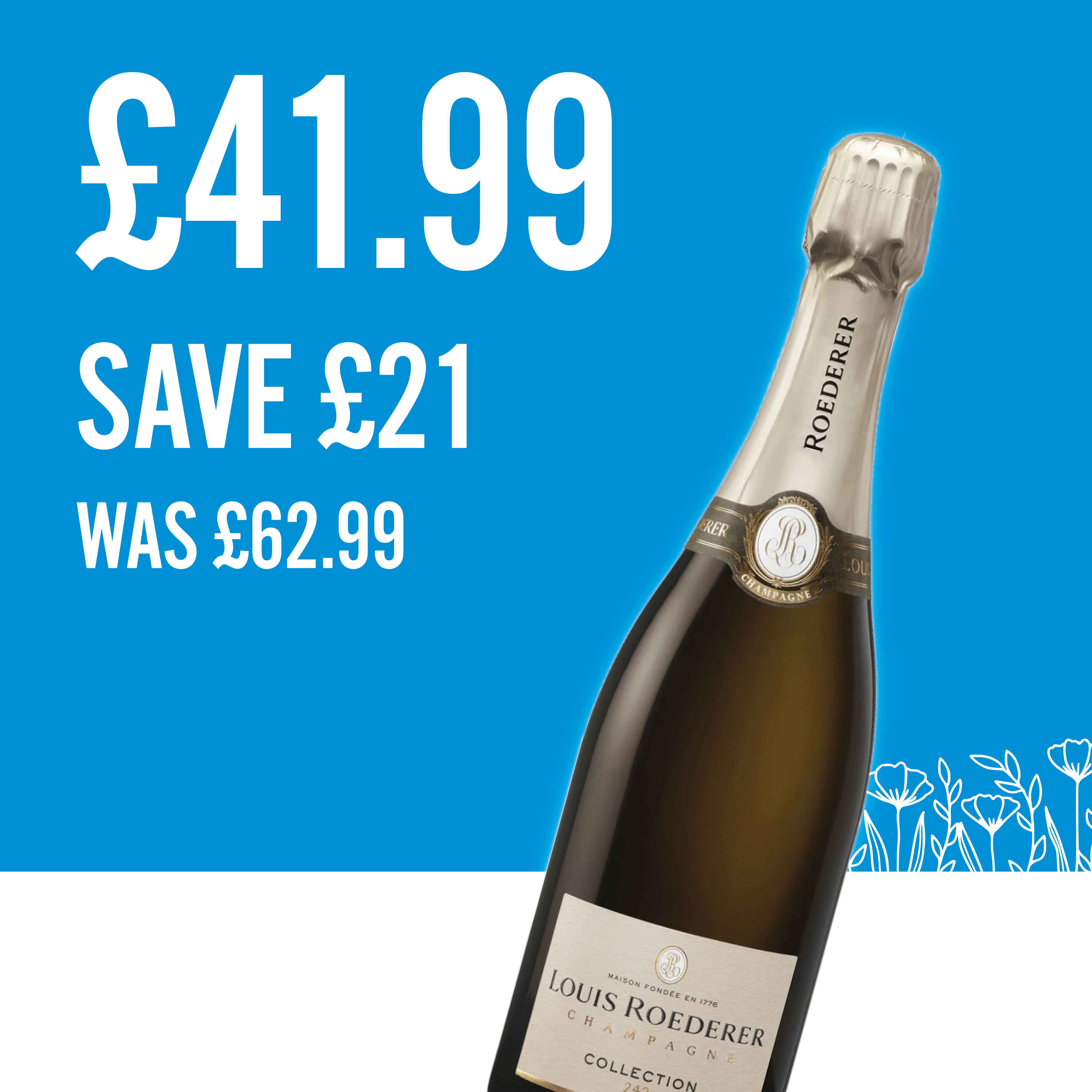 &pound;41.99 Louis roederer champagne