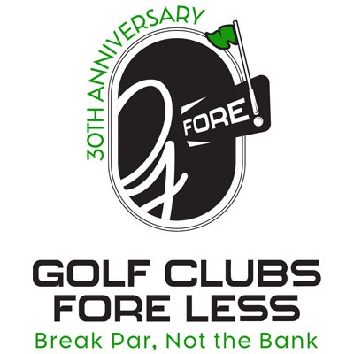 Golf Clubs Fore Less Logo