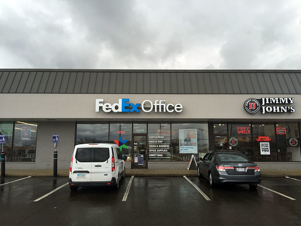 Exterior photo of FedEx Office location at 1886 W Main St\t Print quickly and easily in the self-service area at the FedEx Office location 1886 W Main St from email, USB, or the cloud\t FedEx Office Print & Go near 1886 W Main St\t Shipping boxes and packing services available at FedEx Office 1886 W Main St\t Get banners, signs, posters and prints at FedEx Office 1886 W Main St\t Full service printing and packing at FedEx Office 1886 W Main St\t Drop off FedEx packages near 1886 W Main St\t FedEx shipping near 1886 W Main St