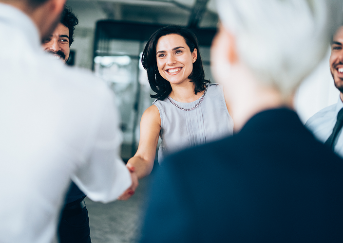 Professionals shaking hands.