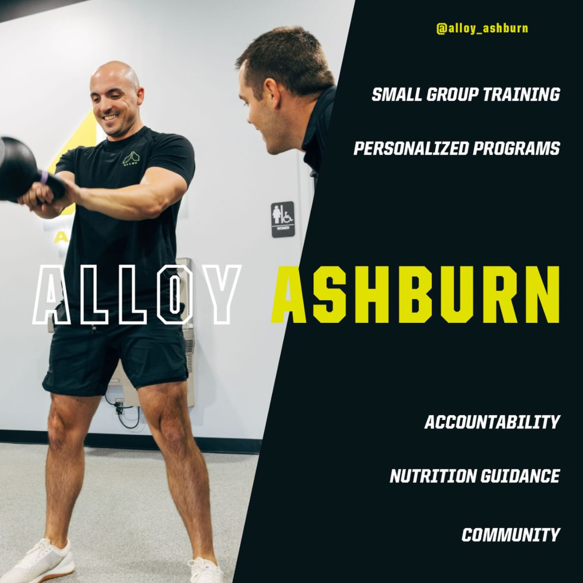 Functional Strength & Strength Training
Build strength that improves the way you move, feel, and live with Alloy Personal Training Ashburn. Our coach-led strength training programs focus on functional fitness, helping you build muscle, improve mobility, and reduce injury risk.
Every workout is personalized using proven resistance training, free weights, kettlebells, and bodyweight training exercises. Whether you're looking for strength training for women, a structured strength workout routine, or strength training for weight loss, our coaches create a plan that fits your goals and adapts as you get stronger.
From upper body workouts and shoulder mobility workouts to total-body strength development, every session is designed to help you move better every day.
Ready to build lasting strength?
Schedule your Starting Point Session today and discover how functional strength training can help you feel stronger, healthier, and more confident.