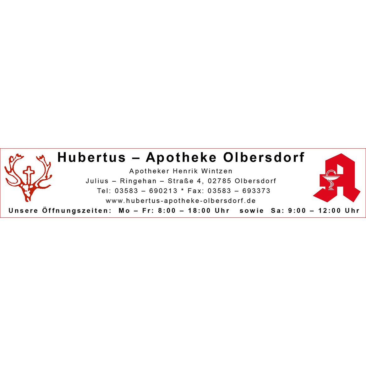 Logo Logo der Hubertus-Apotheke Olbersdorf