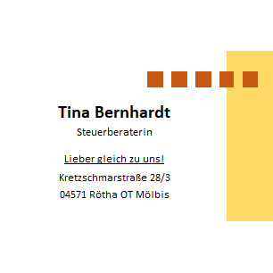 Steuerberaterin Tina Bernhardt Logo