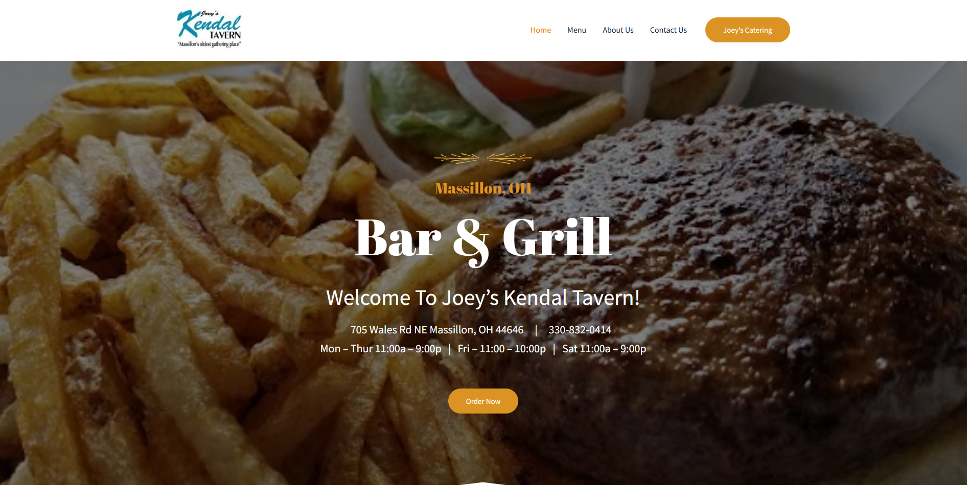 Historic bar & grill in Massillon, Ohio serving classic tavern fare, burgers, steaks, and drinks since 1891. Professional multi-page website built by JellyWeb Design & SEO to showcase menu, history, contact, and rewards program.